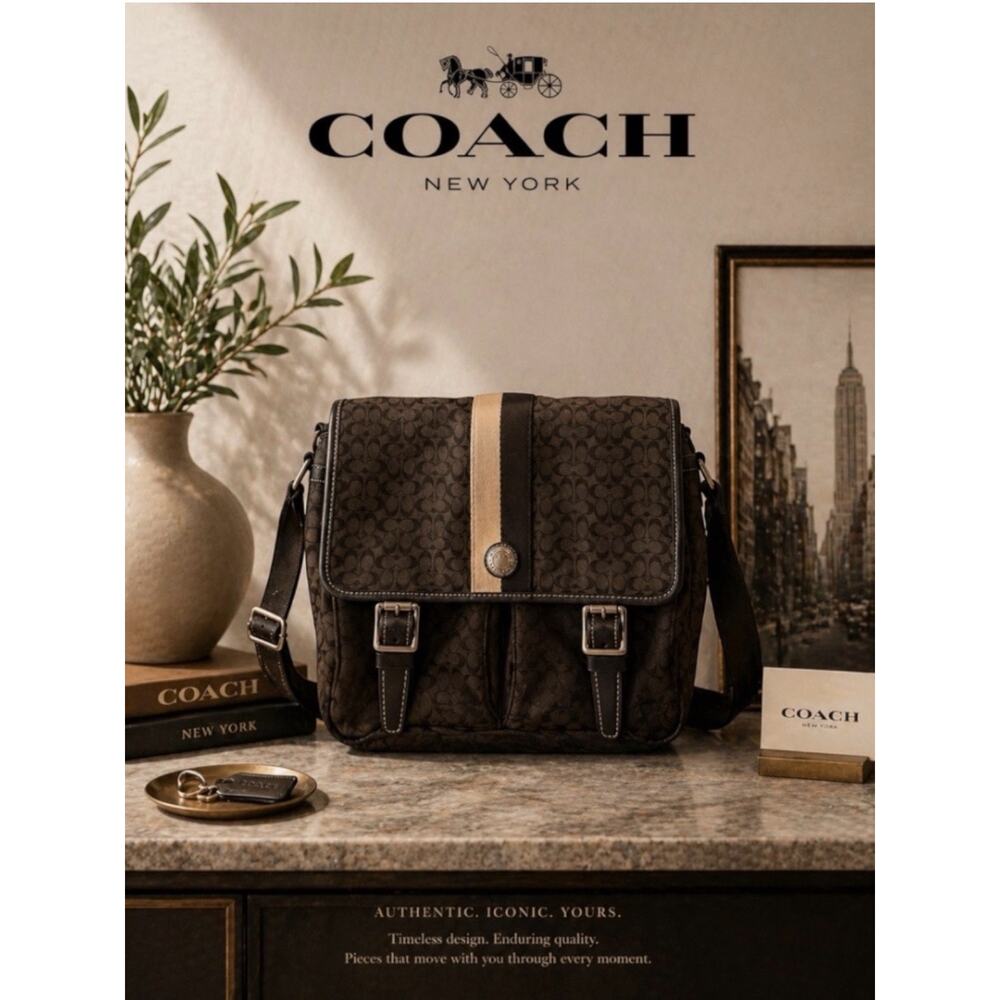 Coach Signature Heritage Messenger Style Bag